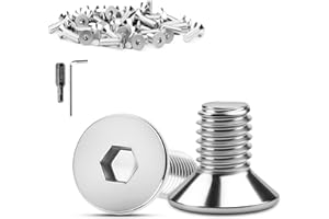 XRXYMQ 20 Stück Senkkopfschrauben M8 x 16 mm Edelstahl Schrauben Senkkopfschrauben Edelstahl 304 Senkkopf Innensechskant Schrauben mit Innensechskant Schlüsseln Elektrischer Schraubendreherkopf