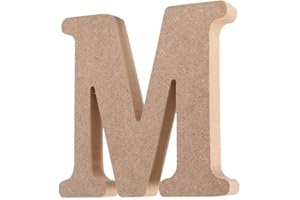 Gspirit Decorativo di Legno Lettere, Originale Colore 26 Alfabeto Legna Lettere per Nome Bambini Compleanno Festa Nozze Casa Decorazione e Camera da Letto, (M)