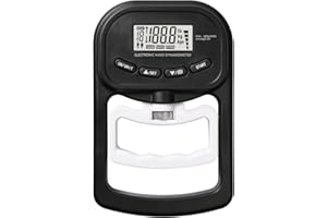 Pumwoy Grip Strength Tester 396lb/180Kg, Hand Dynamometer Grip Strength with LCD Display, Electronic Hand Dynamometer Digital Rechargeable, with 19 Users Individual Record for School and Home