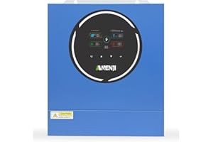 Aninerel 4,2kW Hybrid-Wechselrichter 24Vdc zu 230Vac, Integriertes WiFi-Modul, 2 AC-Ausgänge,PV 60-500Vdc,Off Grid Reine Sinus Welle Solar Wechselrichter 100A MPPT Für Bleisäure-und Lithium-Batterien