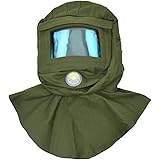 Magiin Sand Blasting Hood Cap, Shawl Cap Sandblaster Mask Anti Wind/Sandblaster Tools Dust Protective Face Mask, Canvas (Gree