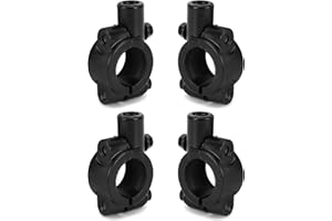 QWORK 4 Pezzi attacco di specchietto da 22 mm / 7/8", motociclo retrovisore adattatore, staffa specchietto moto da 10 mm, per moto da bicicletta dirt bike ATV