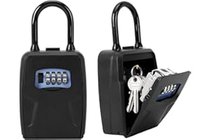 LXYANW Caja de Seguridad para Llaves, Caja Llaves con Codigo, Caja Seguridad Llaves con Combinación 4 Dígitos, Armarios de llaves con Gancho, Caja Llaves para Casa Garaje Escuela