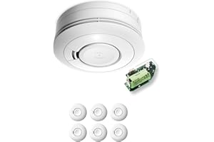 Ei Electronics Ei650RF Funkrauchmelder, Bundle aus funkvernetzbarem Rauchwarnmelder und Funkmodul im 6er Set, Testsieger Stiftung Warentest mit Batterie für 10 Jahre, weiß