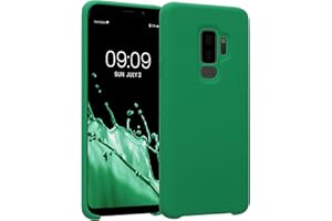 kwmobile Carcasa Compatible con Samsung Galaxy S9 Plus Funda - Case TPU y Silicona antigolpes - Apto Carga inalámbrica - Verde trébol