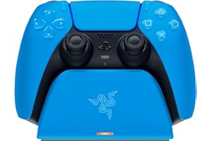Razer Universal Quick Charging Stand - for PlayStation 5 DualSense Controller (Quick Charge, Curved Cradle Design, Powered by USB, One-Handed Navigation) Blue