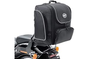 Moto Borsa Schienale Sissy Bar/Borsa posteriore Craftride TM4 39-49L nero