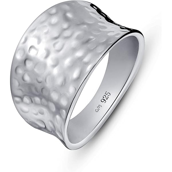 Gehämmerter Ring Endless Silber 925 Bandring Mit