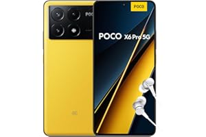 Poco X6 Pro 5G Smartphone, 12+512GB Handy ohne Vertrag, 120Hz 6,67" 1,5k AMOLED Display, 64MP OIS Dreifach-Kamera, 5000mAh, 67W Turbo-Charge, Dual-SIM, Gelb (DE Version + 2 Jahre Garantie)