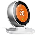 ARSUNOVO Stand for Google Nest Learning Thermostat 3rd/2nd Generation with Mounting Screws, White