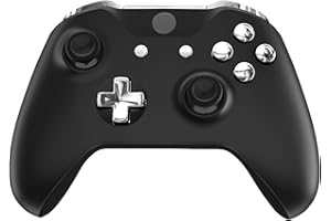 eXtremeRate Boutons de Remplacement Complet pour Xbox One S/X Manette, Trigger LB RB LT RT Bumpers D-Pad ABXY Start Back Sync Buttons Customisé pour Xbox One S/X Manette Modèle 1708, Argenté Chromé