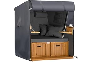 CLIMECARE Housse Protectrice Universel pour Corbeille de Plage - Tissu Haute qualité 420D Oxford， 150x100x140/165H cm