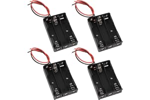 PATIKIL Kablar Anslutning 3 x 1.5V AAA Batteri Hållare Plast Fodral Låda Svart 4st