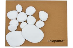 Kalapanta - Kit de Prueba de 12 Piedras Decorativas (10 pequeñas, 2 Grandes) de plástico Reciclado para macetas, Pintura, acuarios, jardín, Piedras Creativas