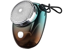 YUEYUEKE Mini Rasierer,Mini ShaveTragbarer Elektrorasierer Type C,Nass und Trockenrasierer USB Wiederaufladbare Wasserdicht,Tragbarer Rasierer Im Taschenformat für Auto,Reisen (Grün+Braun)