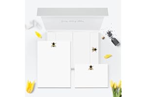 Me Loovely Bumble Bee Letter Writing Paper Notecard and Envelopes Stationery Supplies for School Home & Office | Christmas Gifts (20 Letters, 10 Cards & 30 Envelopes with Gift Box)