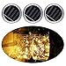 Produktbild 3 Pack Mason Jar Lids mit Lichter Solar Mason Jar Dekor Deckel Insert LED String Fairy Lichter für Garten Deck Patio Party Hochzeit Weihnachten Dekorative Beleuchtung Warmweiß