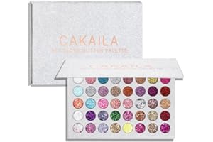 HIROCK Paleta de sombras de ojos brillantes de 40 colores, especial para espectáculos escénicos discotecas, brillo dorado, Lápiz profesionales