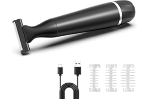 Körperrasierer & Haarschneider für Männer, Funstant Manscape für Körper- & Intimhaar, Wasserresistent Nass/Trocken, Präzisions-Elektrorasierer, Bidirektionale Klinge, USB-C Balls Trimmer