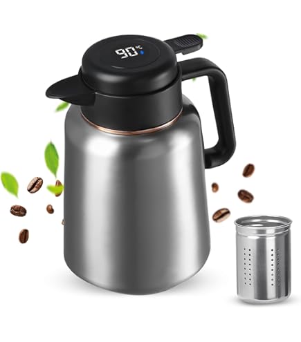 Thermos 2,1L Acier Inox 304 - Garde Boisson Chaude 12h, Froide 36h - Parfait Café, Thé, Eau