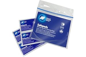 AF Safepads 10 x Lint Free 99.7% Isopropyl Alcohol Cleaning Pads (22 x 12cm each).