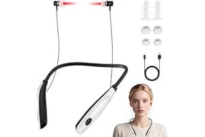 Relassy Tinnitus Infrarrojos de Oídos 2 en 1, 650nm Tapones para el Tinnitus con Luz Roja, Tinnitus Infrarrojos de Oídos para reducció el Tinnitus, luz roja para oídos y Nariz(No Genera Calor)