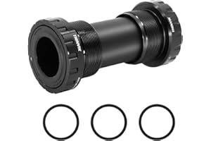 Thinvik Eje de Pedalier BSA 68-73mm para Bielas con Eje de 24mm, Compatible con Juego de Bielas de Shimano para MTB y Bicicletas de Carretera