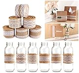 Die Menge: Paket beinhaltet: 6 Rolls natur hessian mit weißer Spitze, jede Rolle ist ca. 3m lang und 5 cm breit, lang genug für Sie zu verwenden