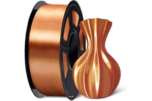 SUNLU PLA Plus Filamento Seda Brillante 1.75mm para Impresora 3D, Silk PLA+ Filamento de Impresión 3D con Acabado Suave y Sedoso, Precisión Dimensional +/- 0.02mm, Bobina de 1kg(2.2lb),Silk Cobre Rojo