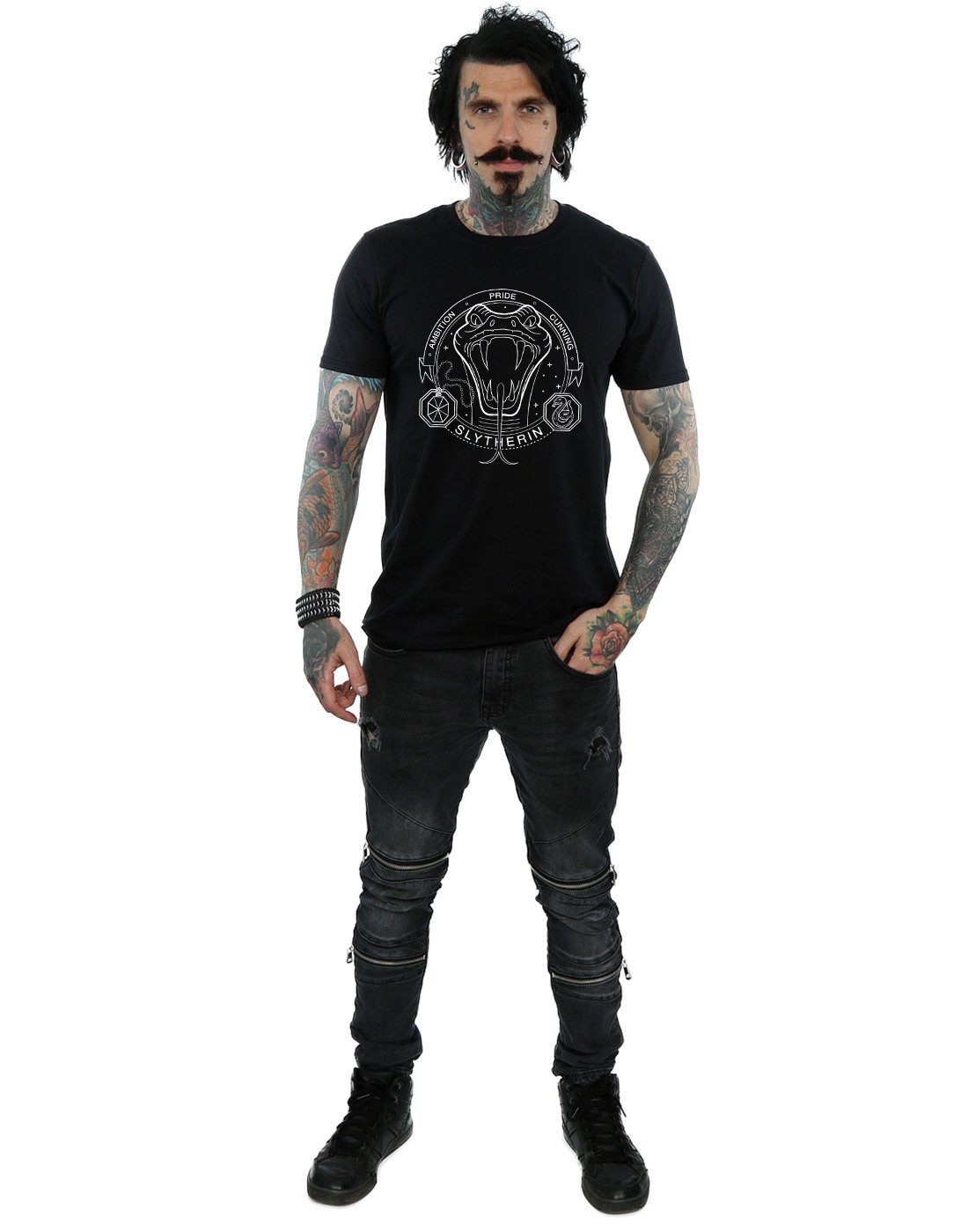 Harry-Potter-Herren-Slytherin-Seal-T-Shirt