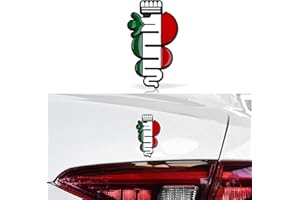 HENGYUESHANG Car Side Emblem,Car Frontgrill Abzeichen Hinten Logo Aufkleber, für Alfa·Romeo Mito Spider GT Giulietta Giulia 147 156 159 166 Auto Styling (Labeling 1pcs)