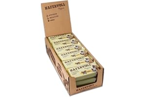 ‎HAFERVOLL HAFERVOLL Flapjack Sweet & Salty Mandel, 18 x 65g Müsliriegel - mit Honig ohne Zusatz von Zucker, ohne Nüsse, mit Hafer, Handmade, im Ofen gebacken