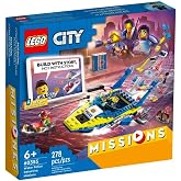 LEGO&reg; City Su Polisi Dedektif G&ouml;revleri 60355-6 Yaş ve &Uuml;zeri &Ccedil;ocuklar i&ccedil;in İnteraktif, Dijital Maceralı Oyuncak Yapım Seti (2