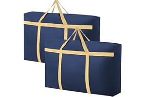 MUSBUS 2Pk Moving Bag, Travel Essentials, Moving Bags Heavy Duty Extra Large, Waterproof Storage Bags with Handles and Zippers, Packing Box for Moving, Moving Containers for Clothes, Attic Storage