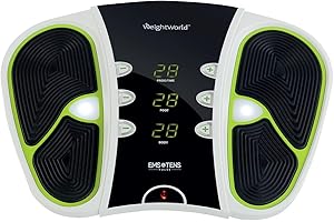 ‎WEIGHTWORLD Fußmassagegerät mit EMS & TENS Technologie & 99 Intensitätsstufen - Tragetasche, Fernbedienung & Elektroden Pads - Einfach zu tragen - EMS Gerät & Tens Gerät - Elektrische Fußmassageräte - WeightWorld