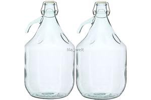 Unbekannt 2 x5L Gärballon mit BÜGELVERSCHLUSS Flasche Glasballon Weinballon Bügelflasche Glasflasche