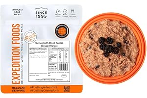 EXPEDITION FOODS EXPEDITIONFOODS.COM EXPEDITION FOODS Custard with Mixed Berries (Breakfast/Dessert Range) | Freeze-Dried Camping & Hiking Food