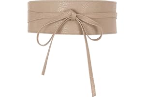 GLAMEXX24 Cintura da donna in pelle sintetica obi larga Cintura classica avvolgente