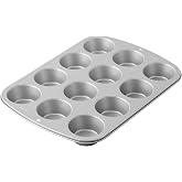 Wilton Recipe Right Muffin Pan Baking Pan, 12 Cavity | Non-stick Muffin and Cupcake Pan, Excellent Heat Conduction for Unifor
