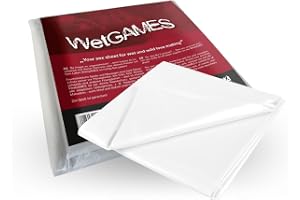 JOYDIVISION SexMAX WetGAMES Lakan vit I Sänglakan 180 x 220 cm I PVC Lakan för parspel & massage I Fuktighetsskydd för säng I Tvättbar upp till 30°C I Sänglakan vattentät