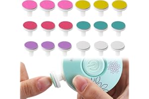 HORREX Ersatz Pads für Nagelschneider 18 Stücke Schleifköpfe Elektrische Nagelfeile Kinder Pflege Set Nail Trimmer Professionelles Elektrisches Zubehör Nagelklipser Nagel Nagelschleifkopf