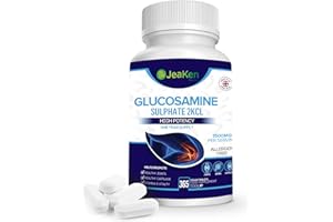 ‎JEAKEN GLUCOSAMINSULFAT 1500 MG - 365 Tabletten(Versorgung für ein Jahr) Glucosamin Vegan aus Reinem Glucosamin Pulver- Hochfestes Glucosamin Sulfat - Allergen Kostenlos Ergänzungen für Gelenke und Knorpel