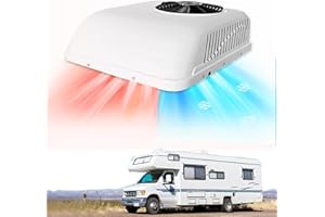 Kindevieft Condizionatore d'Aria per Camion unità AC Elettrica Split Adatto per Aria Condizionata, Raffreddamento Rapido, Basso Rumore per Camper, Roulotte, Autobus, Trattori, Camper,12V