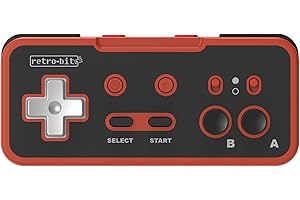 EVERCADE Retro-Bit Origin8 2.4 GHz Wireless Controller For Nintendo Switch & NES - USB & NES receivers included - Red & Black