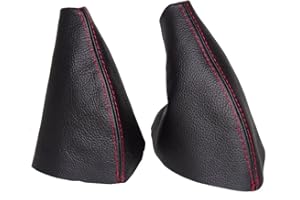 The Tuning-Shop Ltd Gear Handbrake Gaiter Compatible with MG TF Leather Various Stitching Colour Available (Red Stitch)