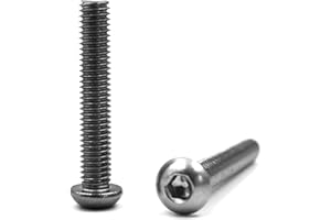 DIE SCHRAUBEN-MANUFAKTUR Vite a testa bombata con esagono incassato (ISK) conformi alla norma: ISO 7380-1 - Vite a testa cilindrica, semicircolare piana, in acciaio inox A2 V2A, filettatura completa (10 viti, M5 x 55 mm)