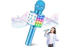 Gralal Micro Karaoke, Jeux pour Enfants Micro Enfant pour Chanter Fille Cadeau Enfant 4-12 Ans Jouet pour Enfants Fille Adulte, Compatible avec Android/iOS/PC/Smartphone