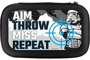 Shepperton Design Studios Original Stormtrooper Officially Licensed Dart Case Storage Wallet, W4, Aim Throw Miss Repeat (W655)