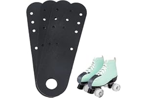 SUPERFINDINGS 4 PCS Leather Toe-Guards for Roller Skate Black Flat Toe Cap Guard Protectors In Front Of Roller Skate PU Leather Cover for Quad Roller Skate Protection