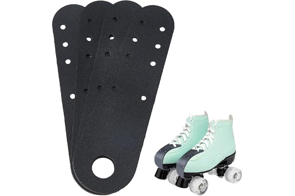 SUPERFINDINGS 4 PCS Protège Orteils en Cuir pour Patin à roulettes Noir Capuchons Plats de Protection en Avant du Patin à roulettes en Cuir PU pour Protéger Les Patins à roulettes Quad
